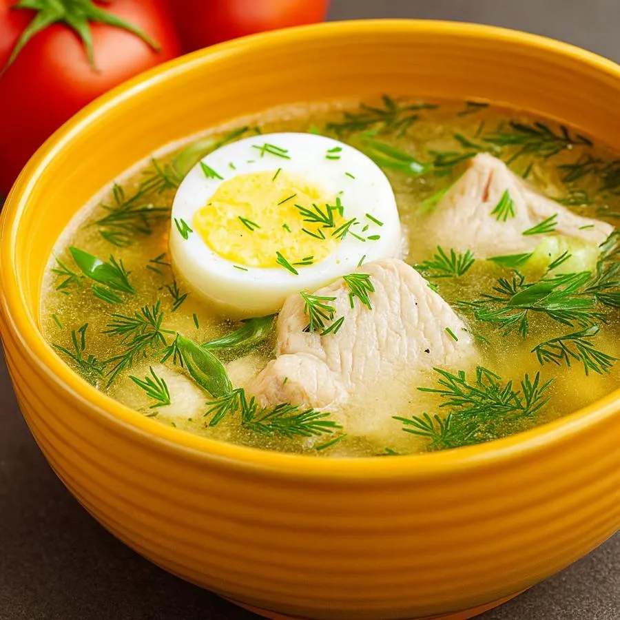 Суп с курицей, лапшой и яйцом (БЛ)