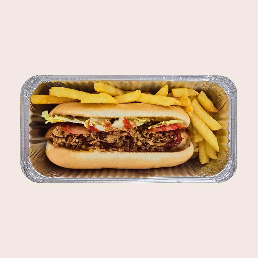 Хот-дог с картофелем фри