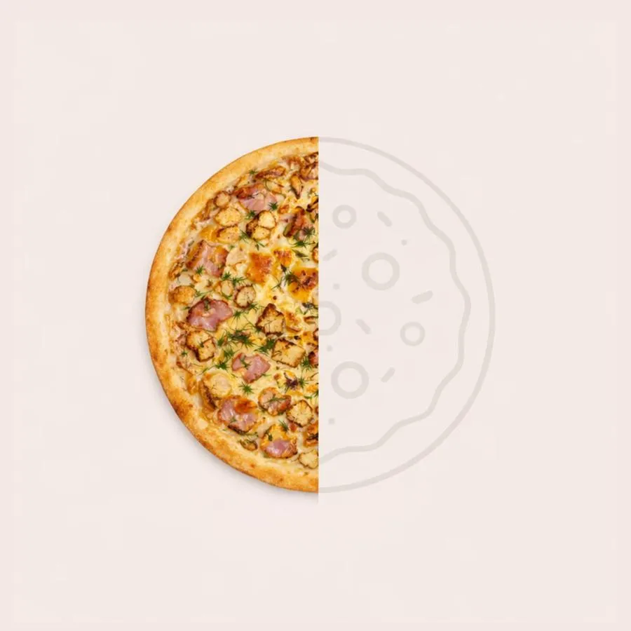 Пицца из половинок 40 см